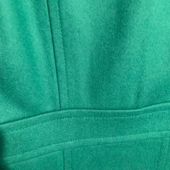 French Connection Women's Wool Blend Green Mid Length Stylish Peacoat - Size 10 - Picture 11 of 12